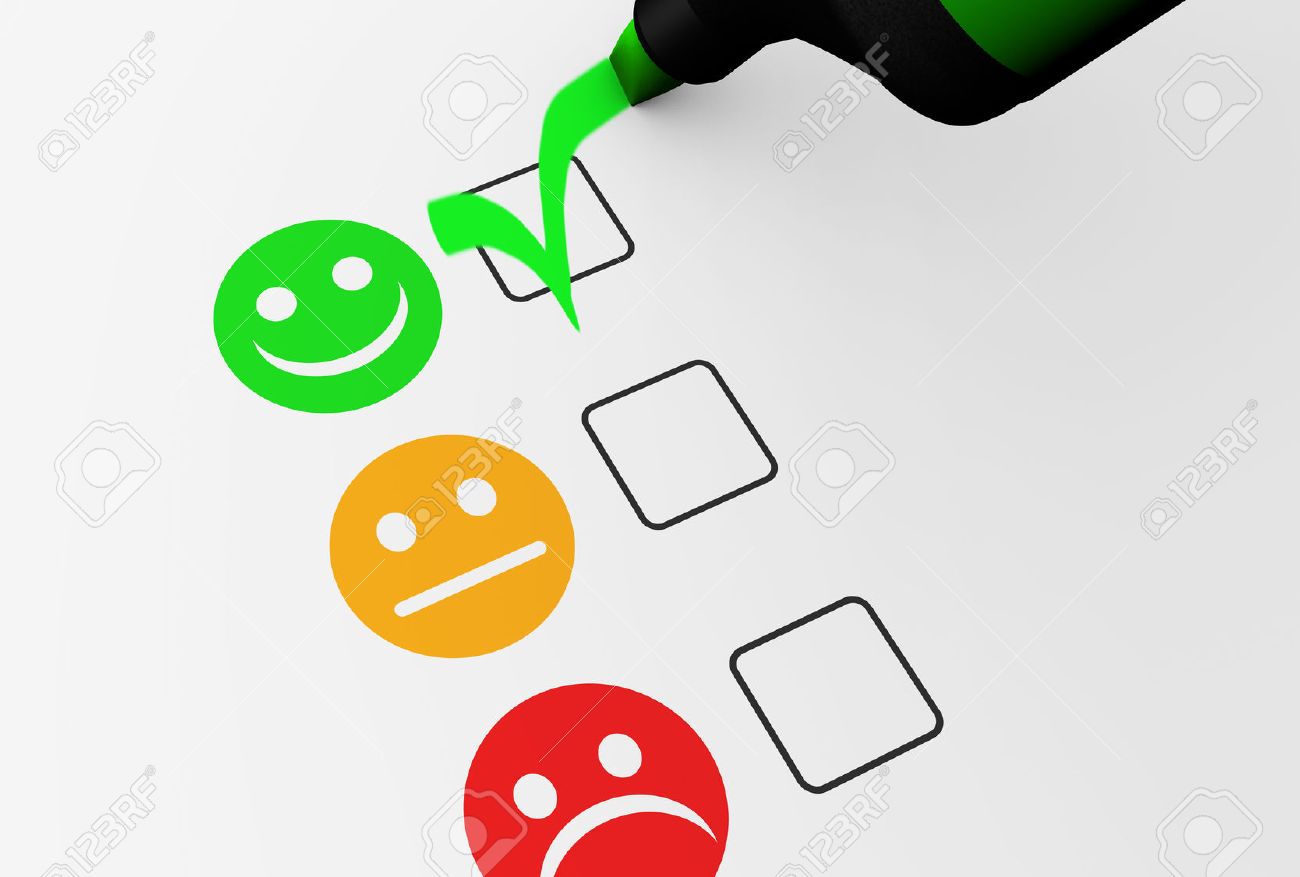 customer satisfaction happy feedback rating checklist and business satisfaction picture