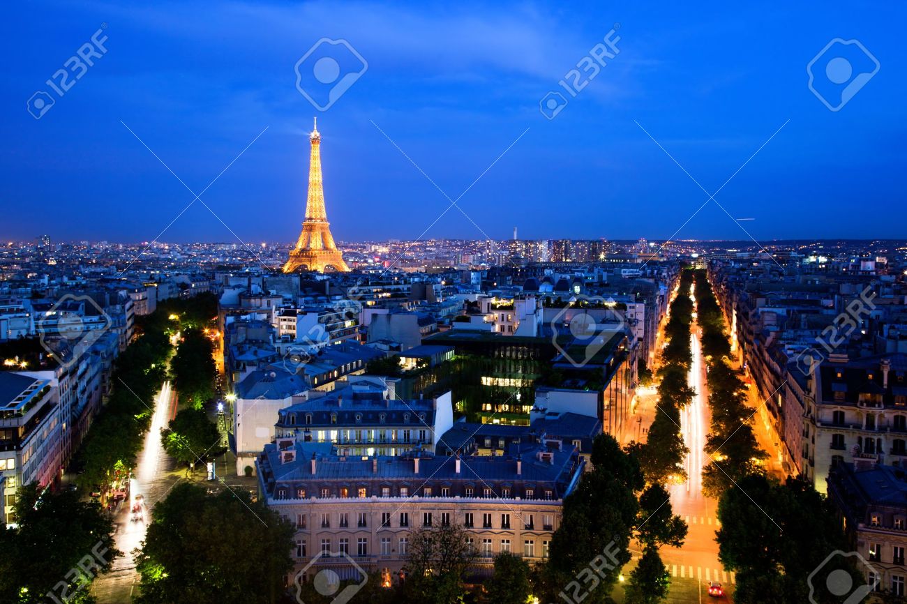 skyline of paris france