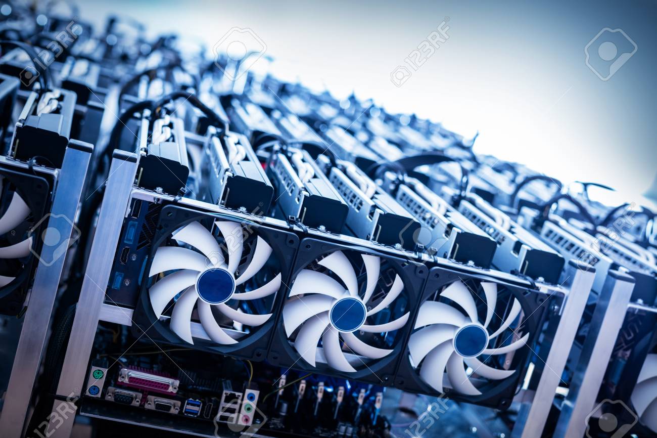 Big IT machine with fans. Cryptocurrency business. Bitcoin mining farm - 91752972 Big IT machine with fans. Cryptocurrency business. Bitcoin mining farm - 91752972