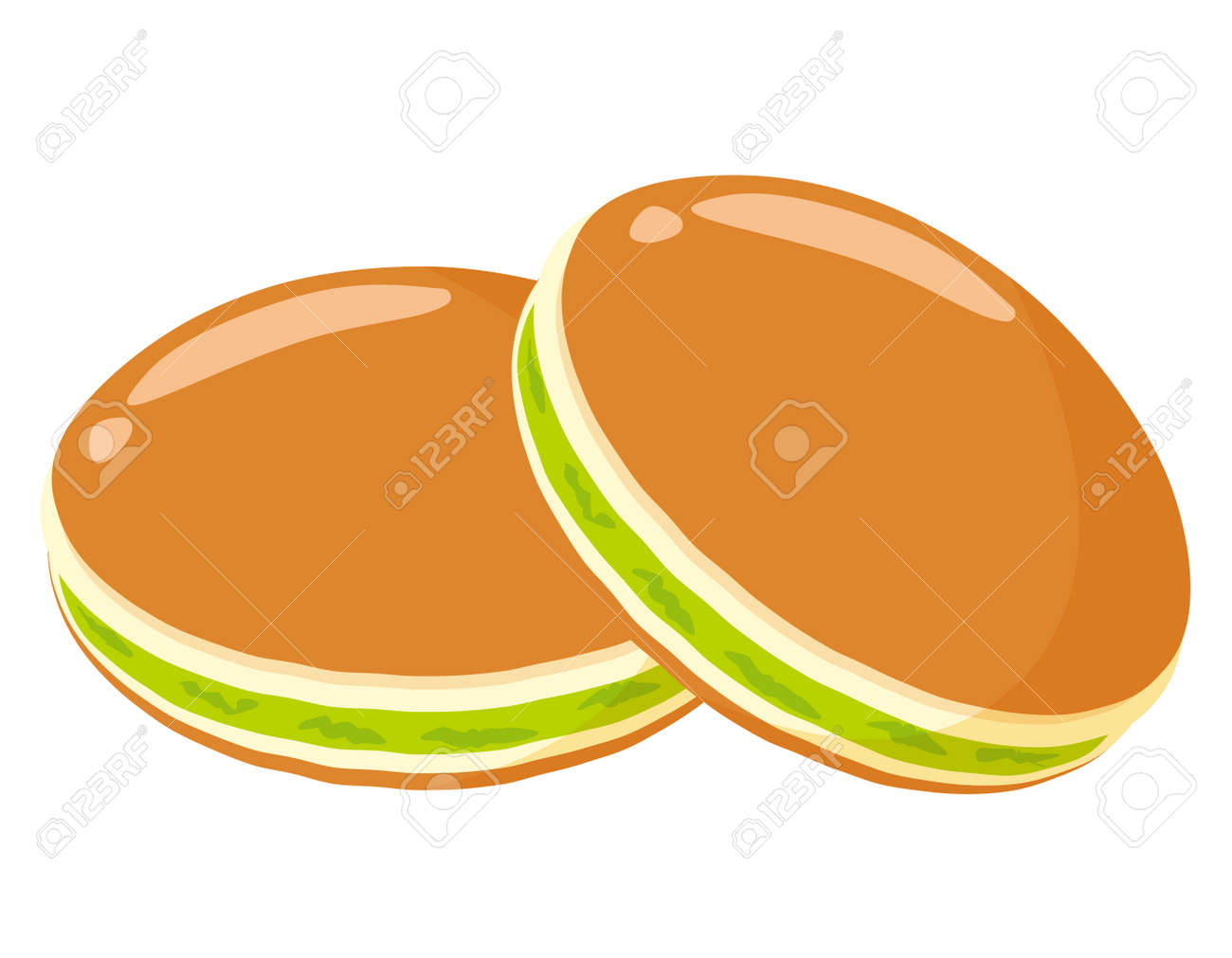 Dorayaki Vector Illustration. Dorayaki Is A Japanese Sweet. Клипарты, SVG,  векторы, и Набор Иллюстраций Без Оплаты Отчислений. Image 163355447