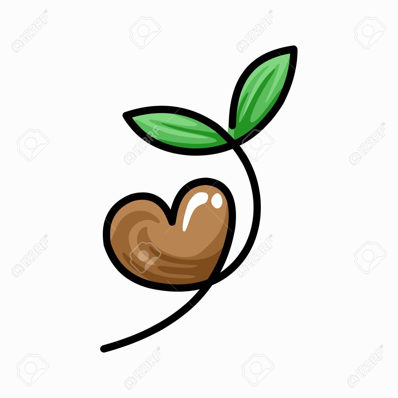 Seed Plants Logo With Seeds Forming A Heart Royalty Free Cliparts Vectors And Stock Illustration Image 143873038