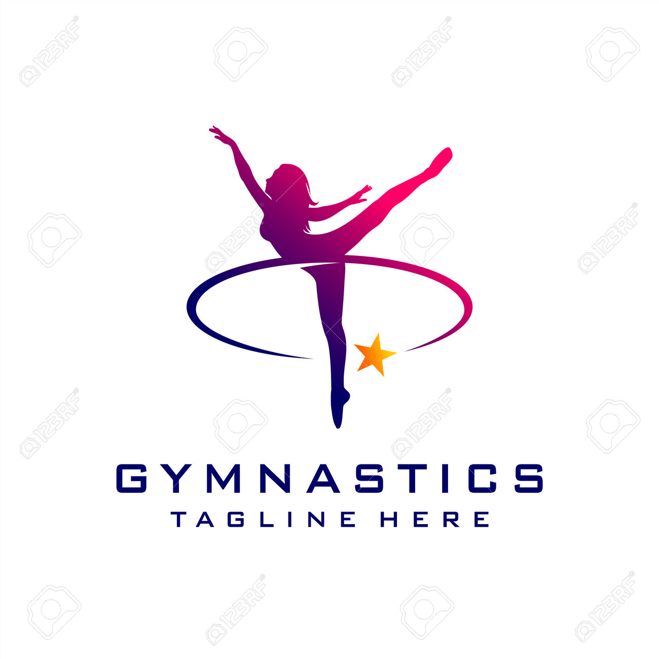 Gymnastics Logo, Dance Logo Design Royalty Free SVG, Cliparts, Vectors, and  Stock Illustration. Image 201190757., image size:1300x1300