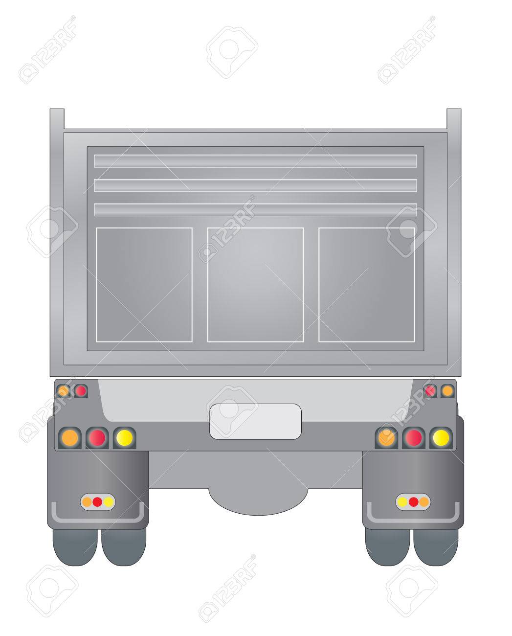 ダンプ トラックの背面図 のイラスト素材 ベクタ Image ダンプ トラックの背面図 のイラスト素材 ベクタ Image