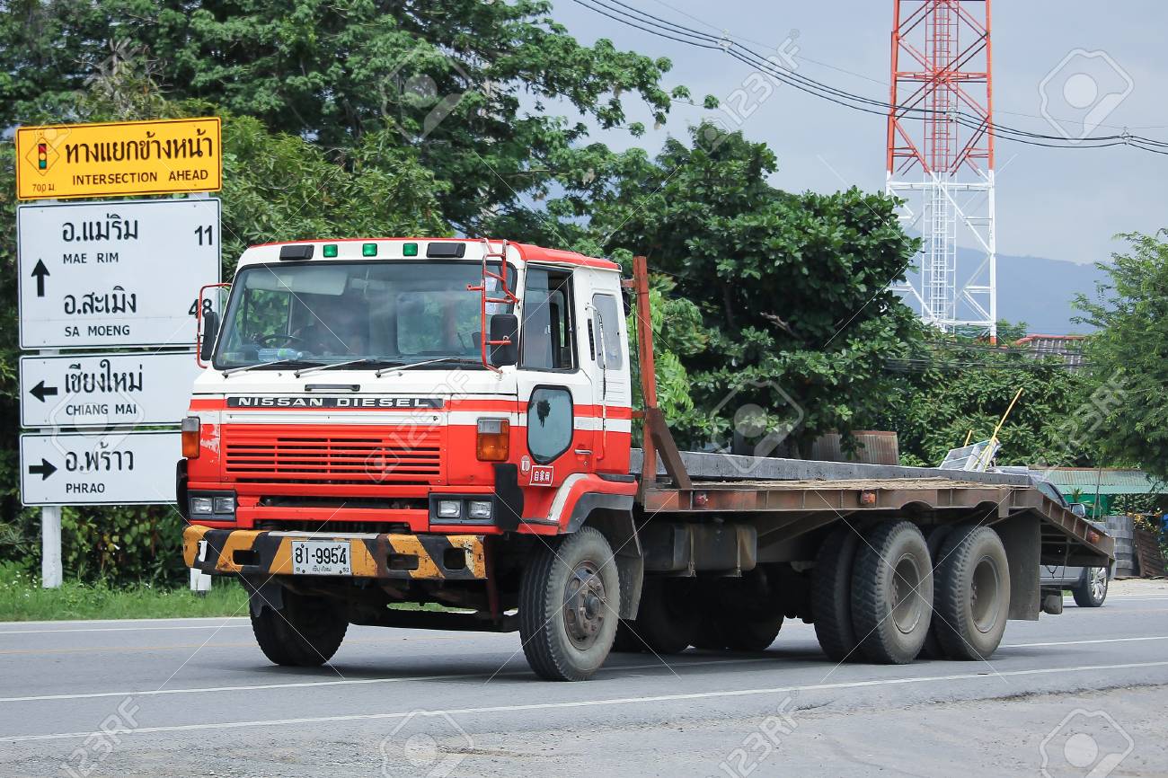Chiangmai Thailand August 18 2016 Private Old Nissan Diesel