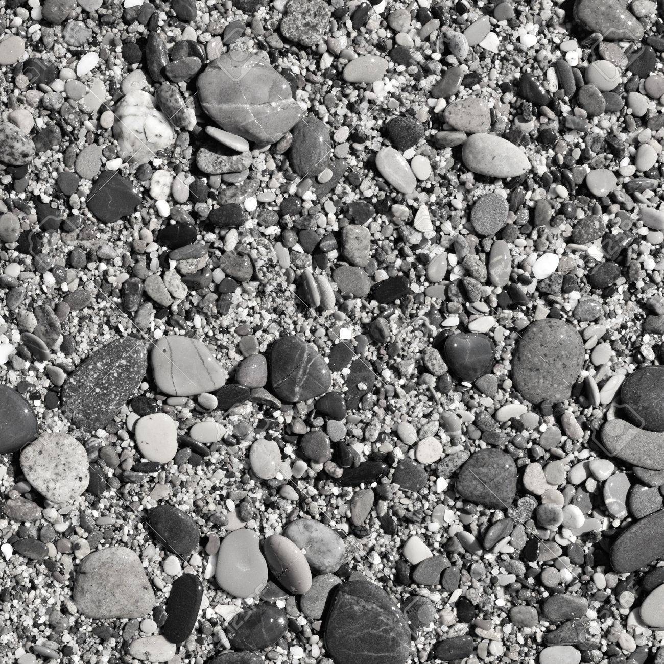 小石 砂利や白黒の砂 砂利のビーチのクローズ アップ の写真素材 画像素材 Image