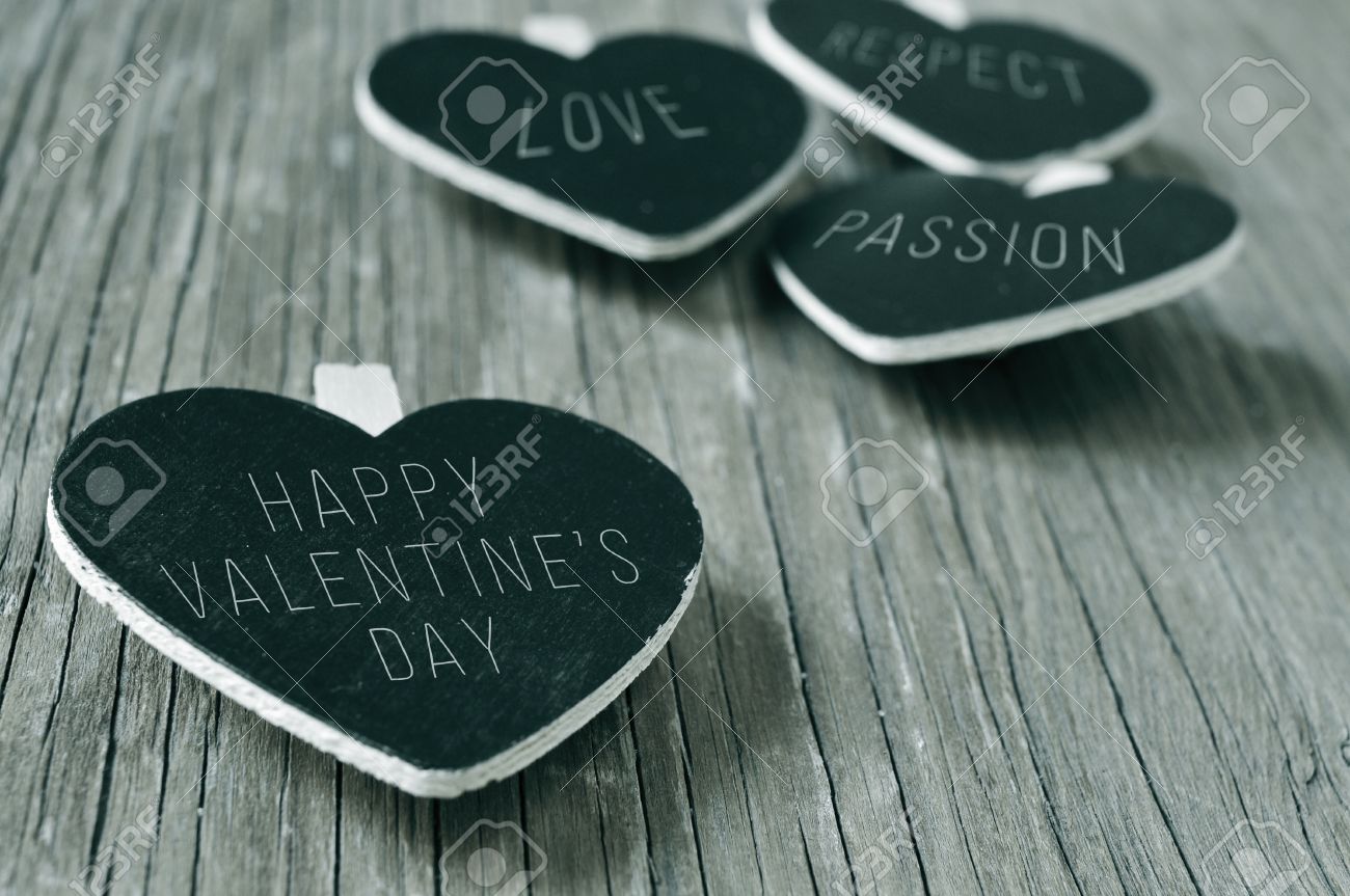 words love respect and passion and the sentence happy valentines happy valentines day black and white words
