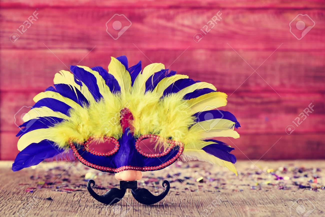 Carnival Mask Ornamented With Feathers Of Different Colors And Stock Photo Picture And Royalty Free Image Image 51647318 Free tutorial with pictures on how to make a feather in under 20 minutes using fabric and. 123rf com