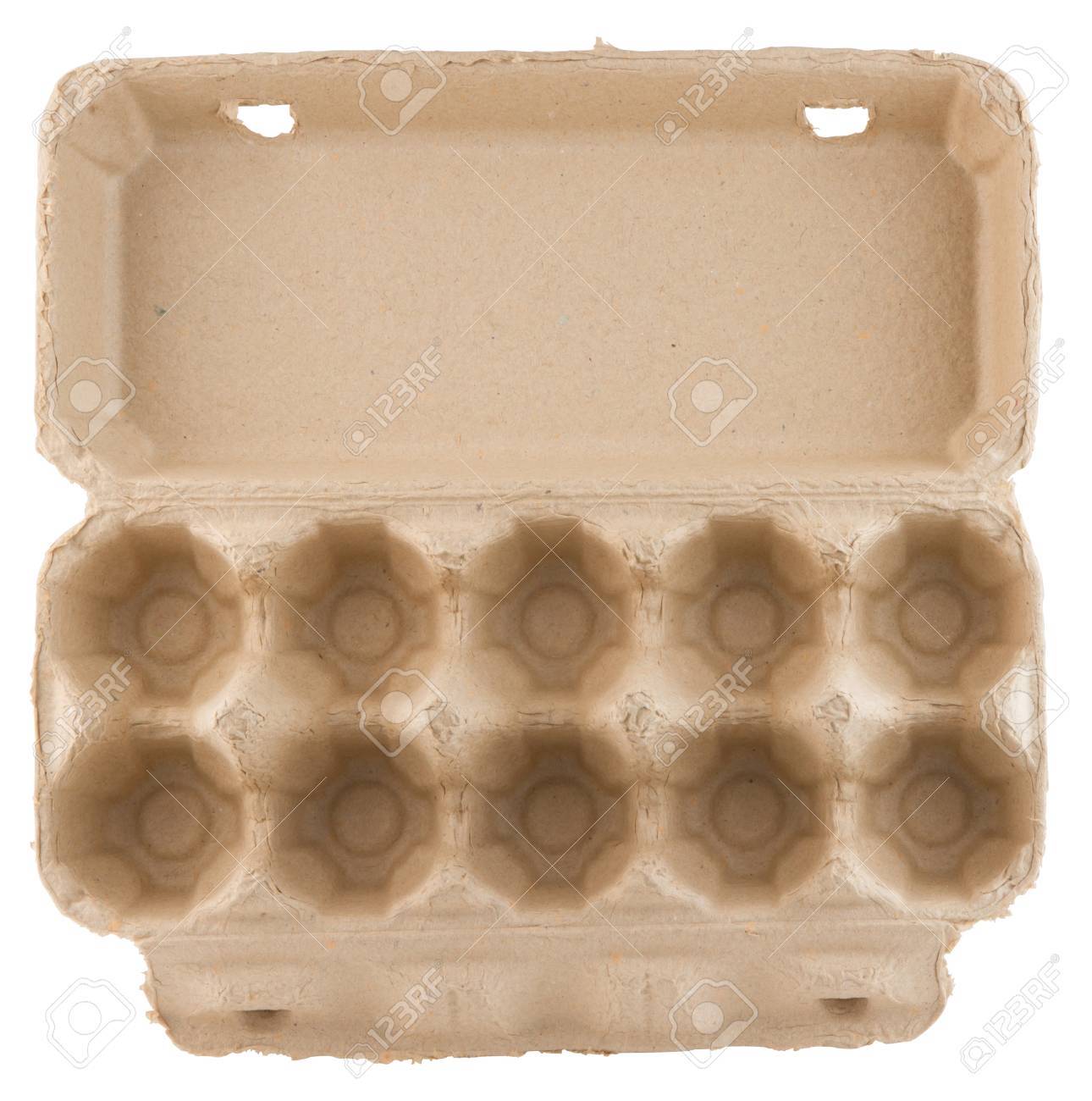 Empty Egg Carton Top View Isolated On White Background Stock Photo Picture And Royalty Free Image Image 44188676