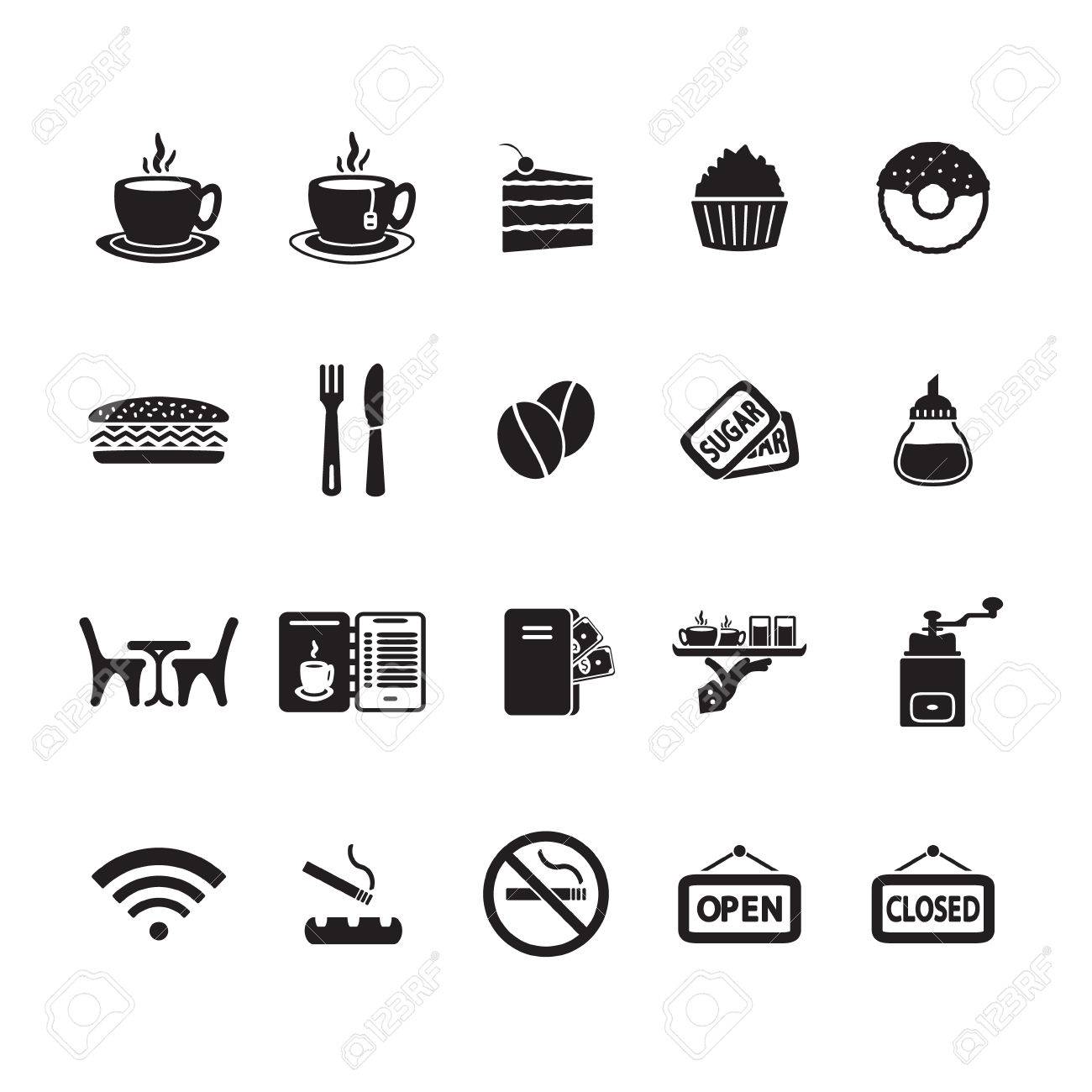 カフェのアイコンを設定 のイラスト素材 ベクタ Image