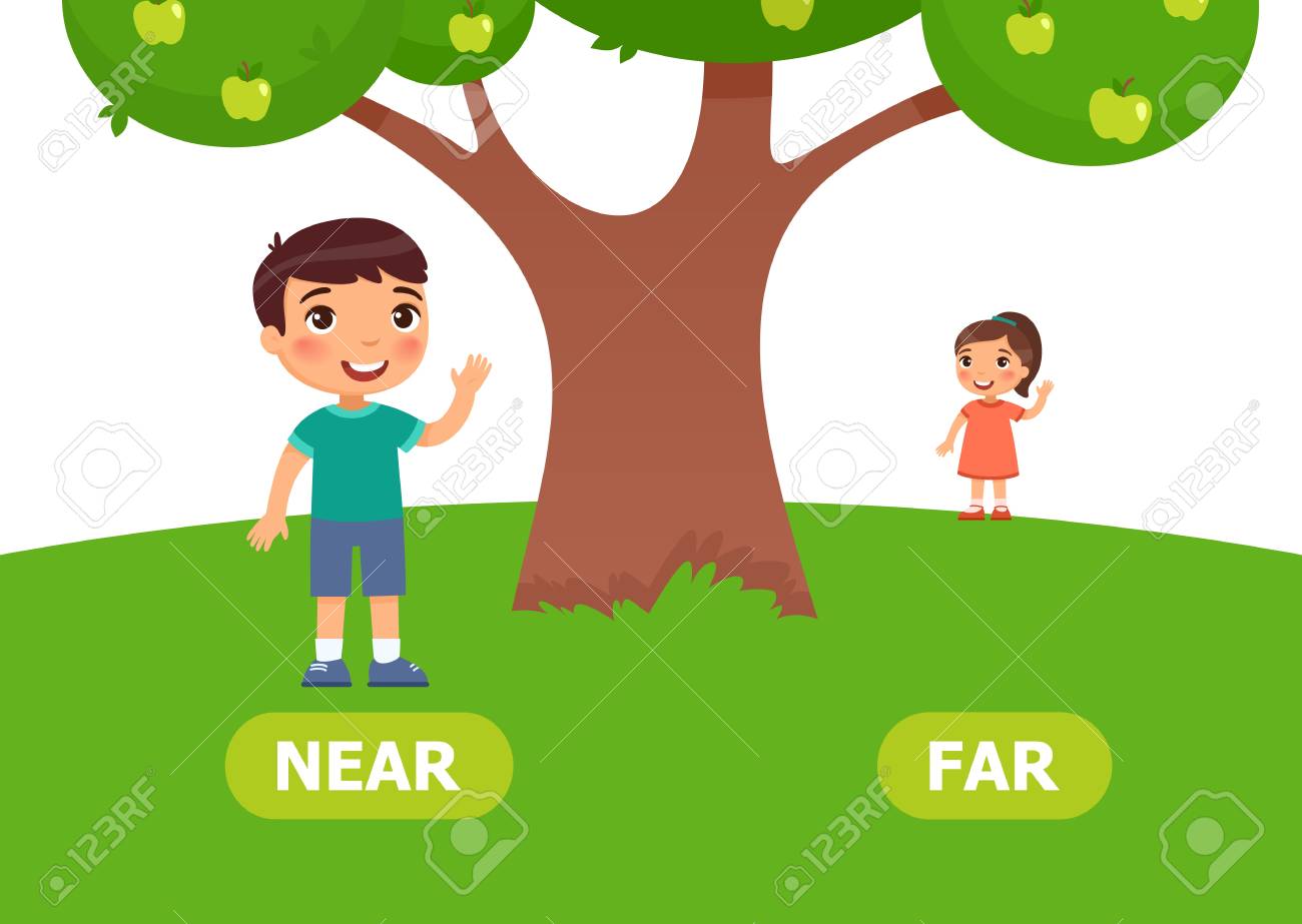 Illustration Of Opposites Boy Stands Near Girlfriend For Schooling Royalty Free Cliparts Vectors And Stock Illustration Image