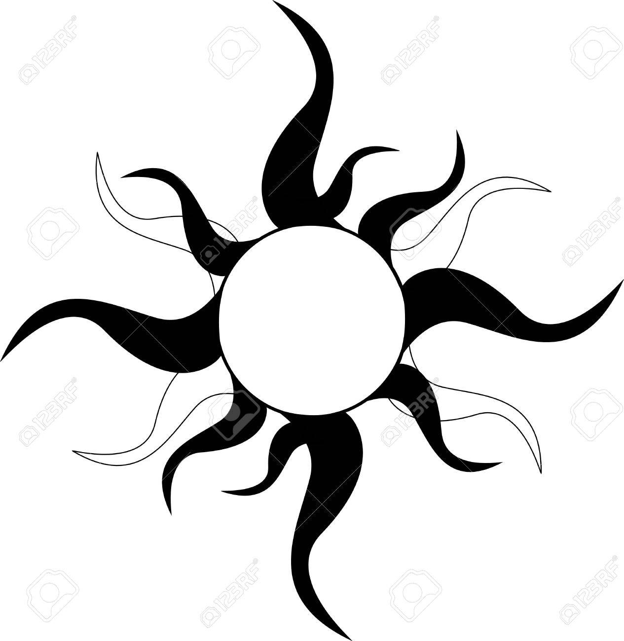 A Tribal Sun Tattoo Stock Photo Picture And Royalty Free Image Image
