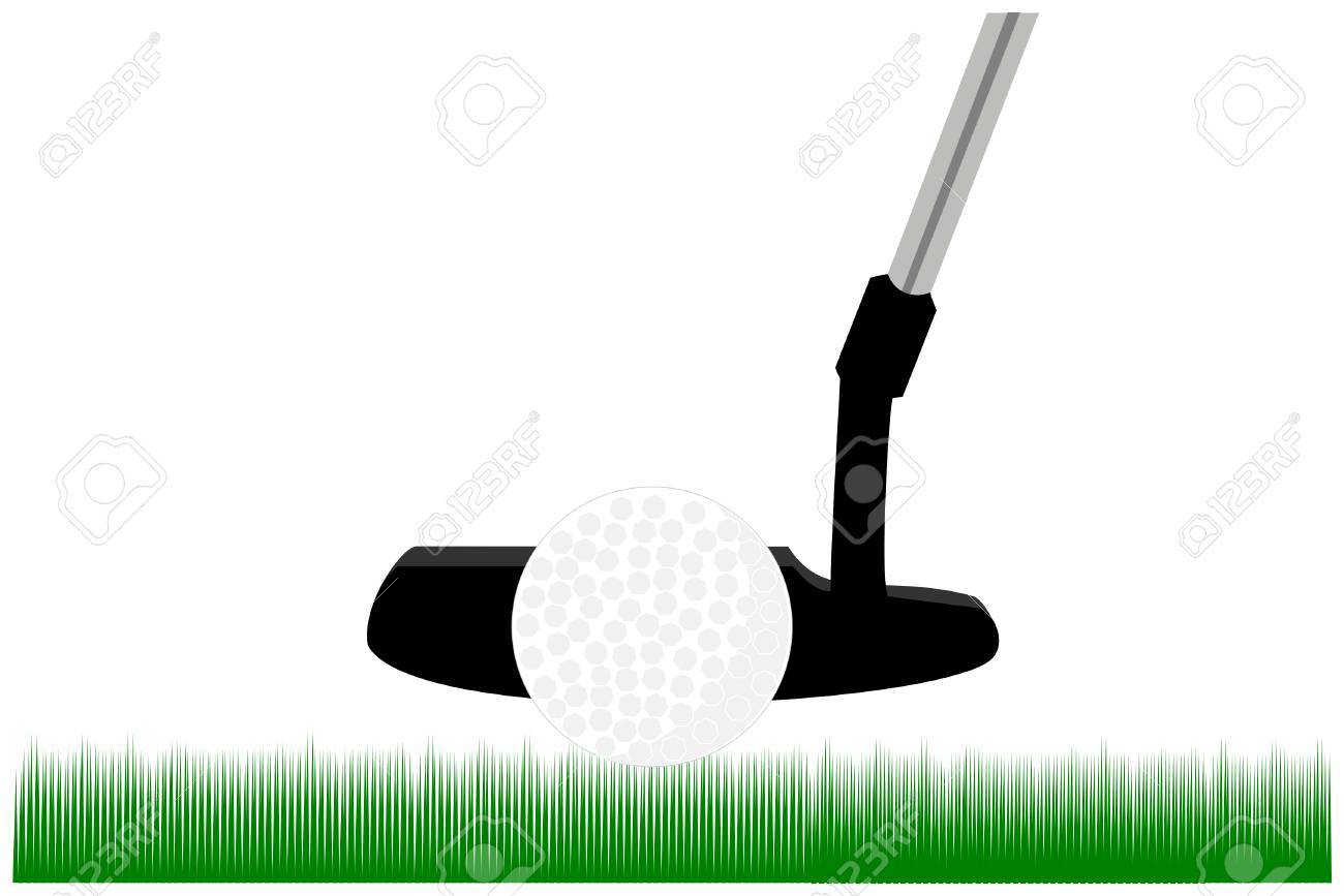 パター ゴルフ ボール のイラスト素材 ベクタ Image