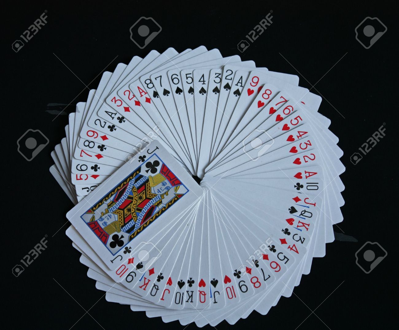 Pack Of Playing Cards Spread In A Fan Shape Stock Photo Picture And Royalty Free Image Image 4875206
