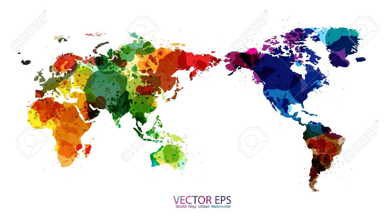 World Map Watercolor Vector Illustration Royalty Free Cliparts World Map Watercolor Vector Illustration Royalty Free Cliparts