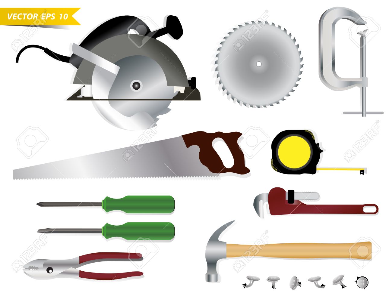 Carpentry Tools Vector Template Design Stock Carpentry Tools Vector Template Design Stock