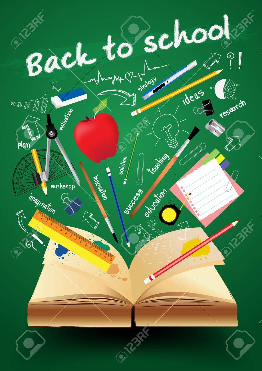 school book template