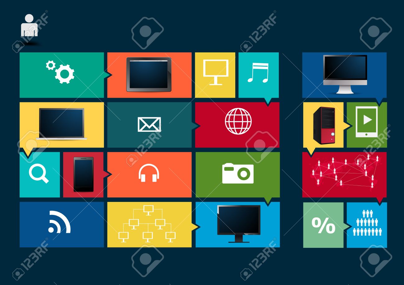 modern design template social media buttons for design business