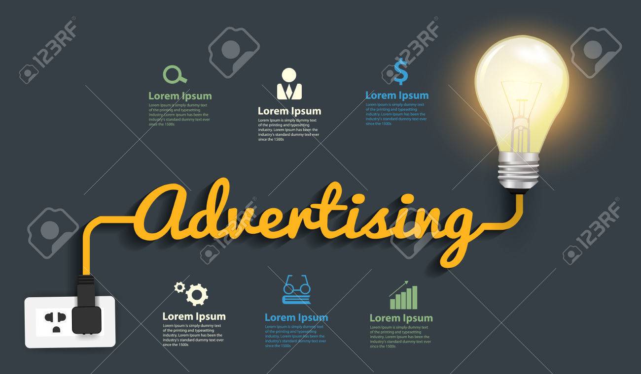 Advertising concept, Creative light bulb idea abstract infographic layout, diagram, step up options, Vector illustration modern design template - 33558547 Advertising concept, Creative light bulb idea abstract infographic layout, diagram, step up options, Vector illustration modern design template - 33558547