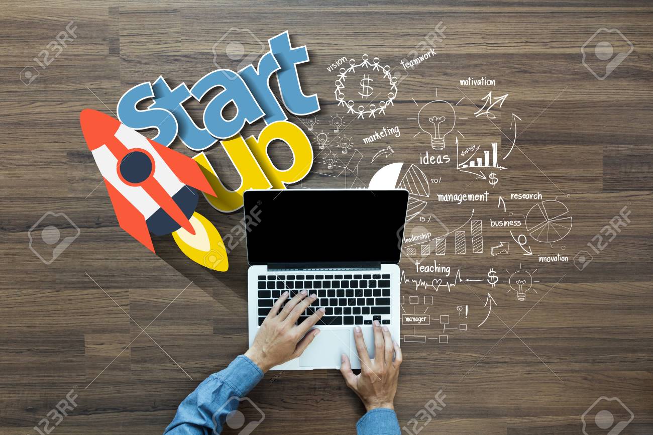 Idées De Démarrage Notion Avec Le Plan Pensée Dessin Tableaux Et Graphiques Créatifs Entreprise Stratégie De Réussite Avec Lhomme Travaillant Main