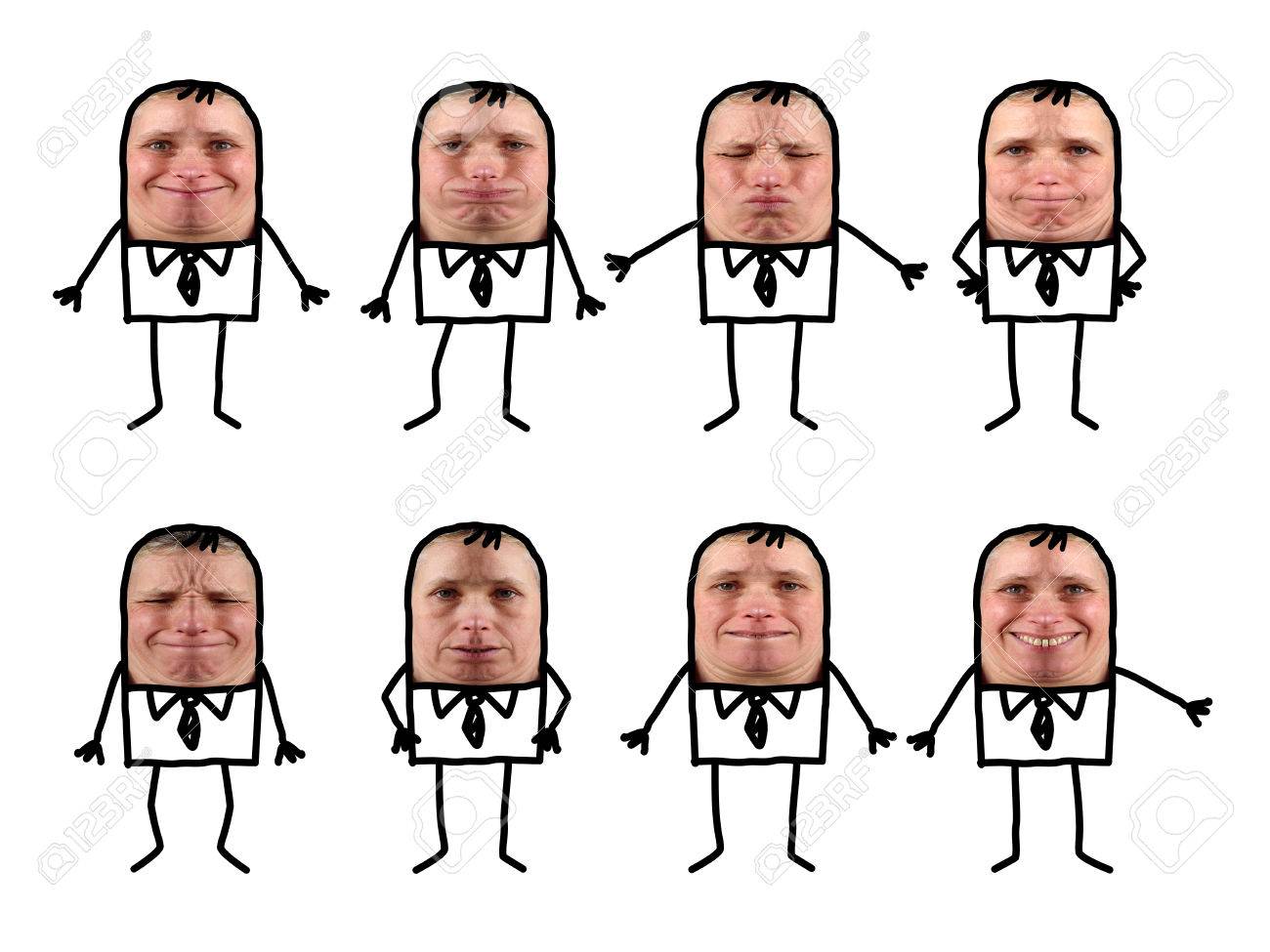 面白い顔の男性で漫画のキャラクター の写真素材 画像素材 Image