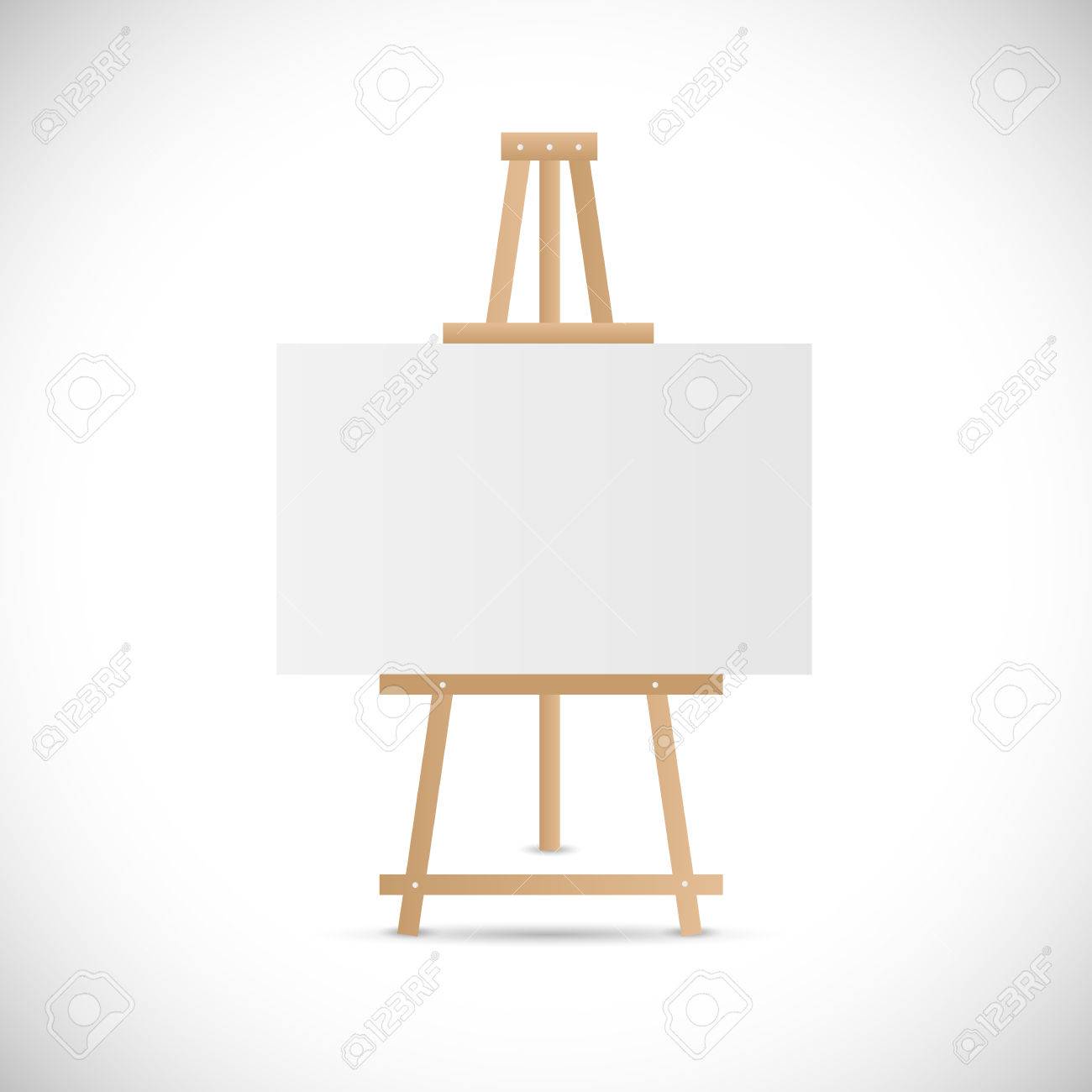 Illustration D Un Chevalet En Bois Isole Sur Un Fond Blanc Clip Art Libres De Droits Vecteurs Et Illustration Image