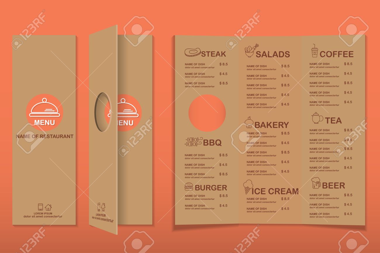 simple cafe menus