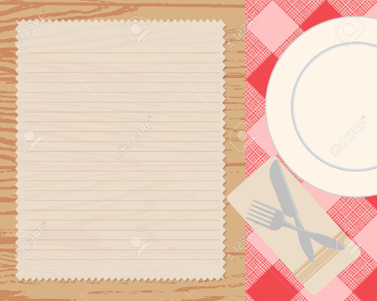 recipe background template