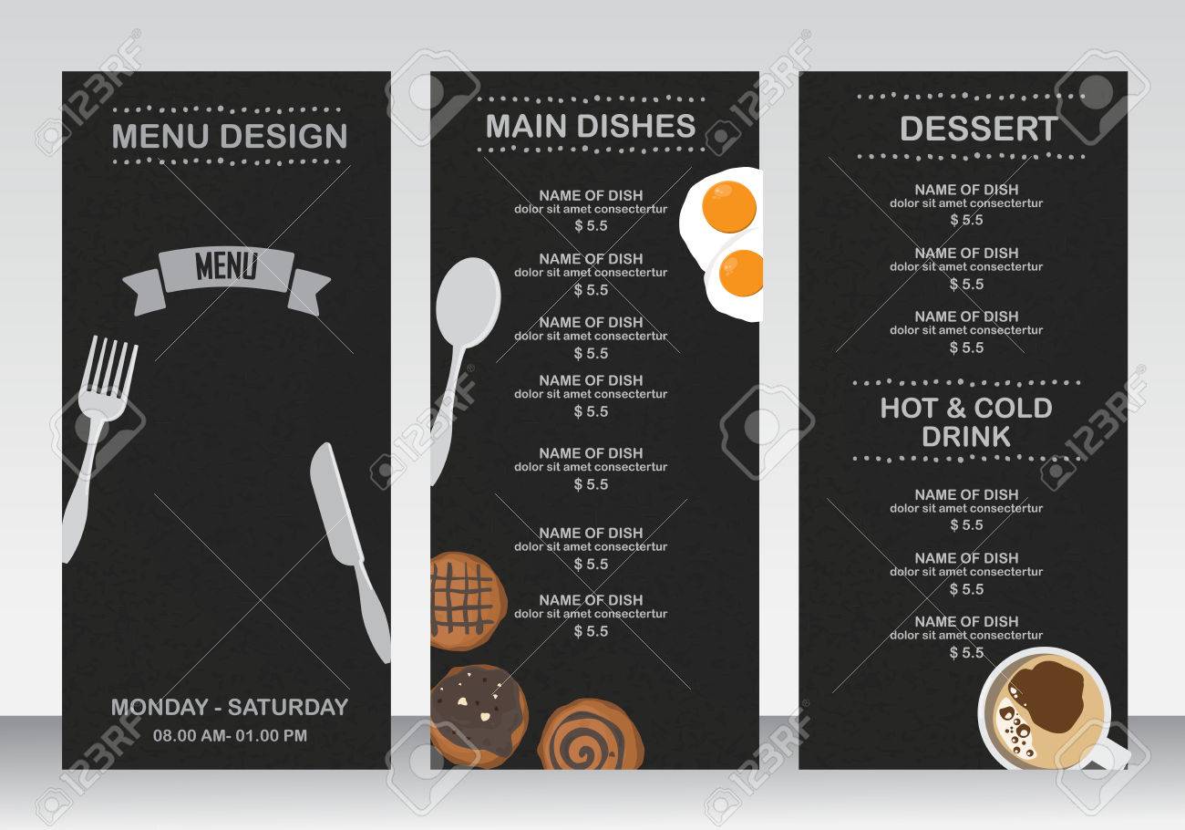 free menu layout