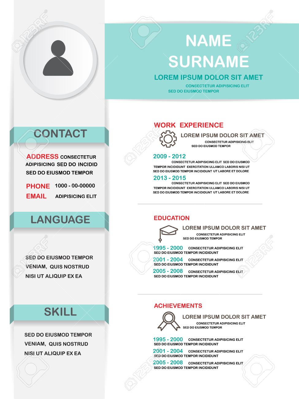 Resume Cv Template Infographics Achtergrond En Element Kan Resume Cv Template Infographics Achtergrond En Element Kan