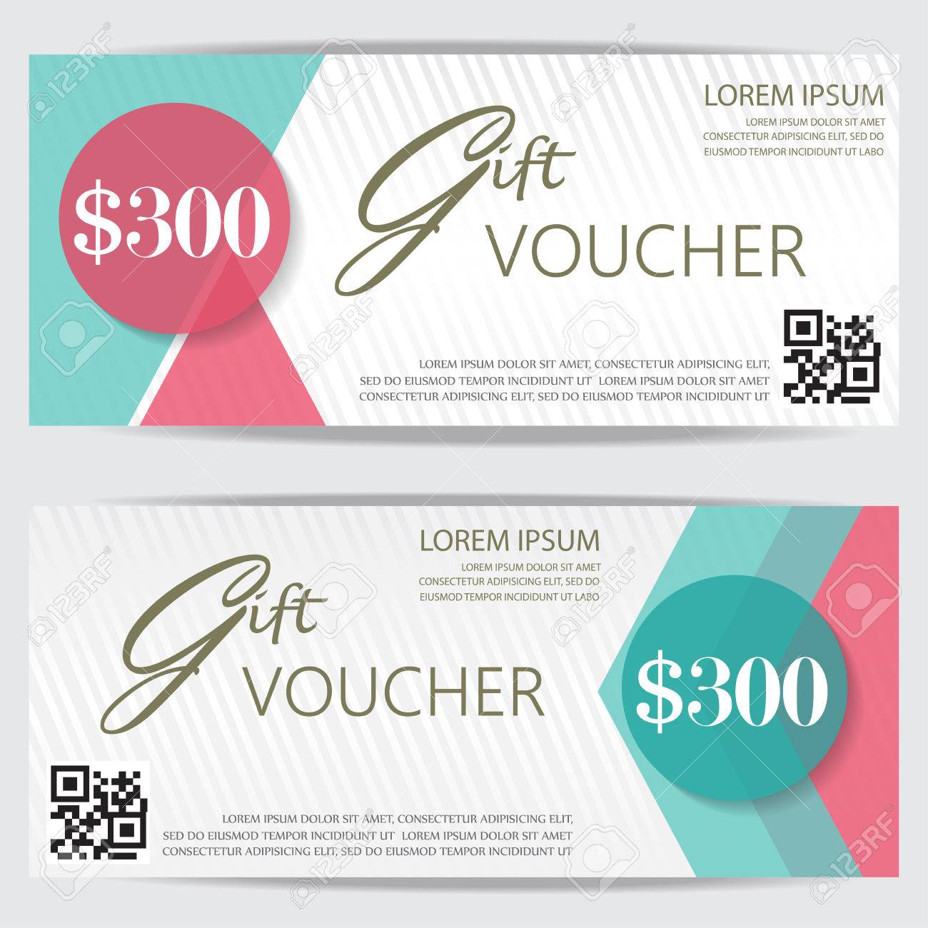 gift voucher certificate coupon template cute and modern style coupon layout