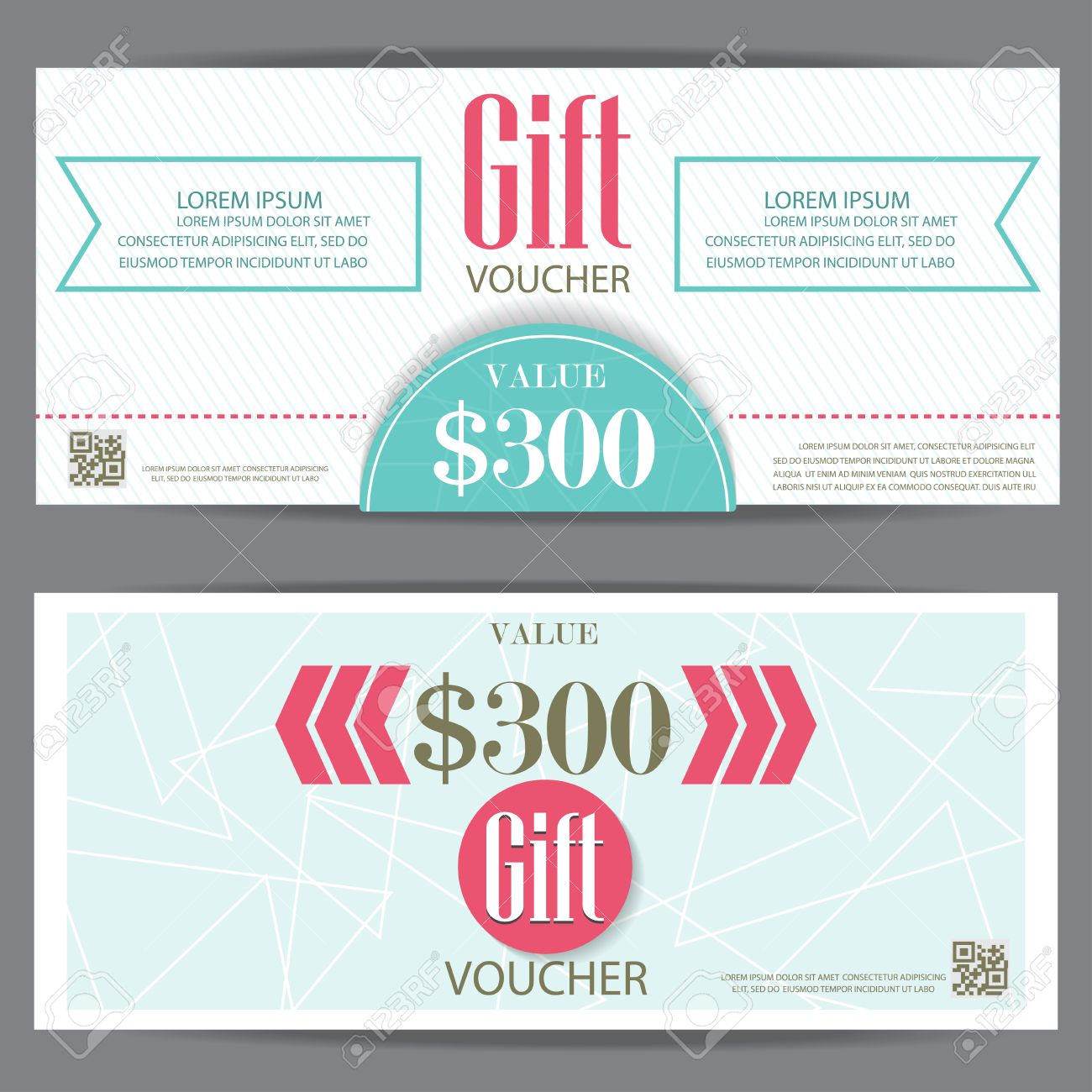 gift voucher certificate coupon template cute and modern style business coupon template