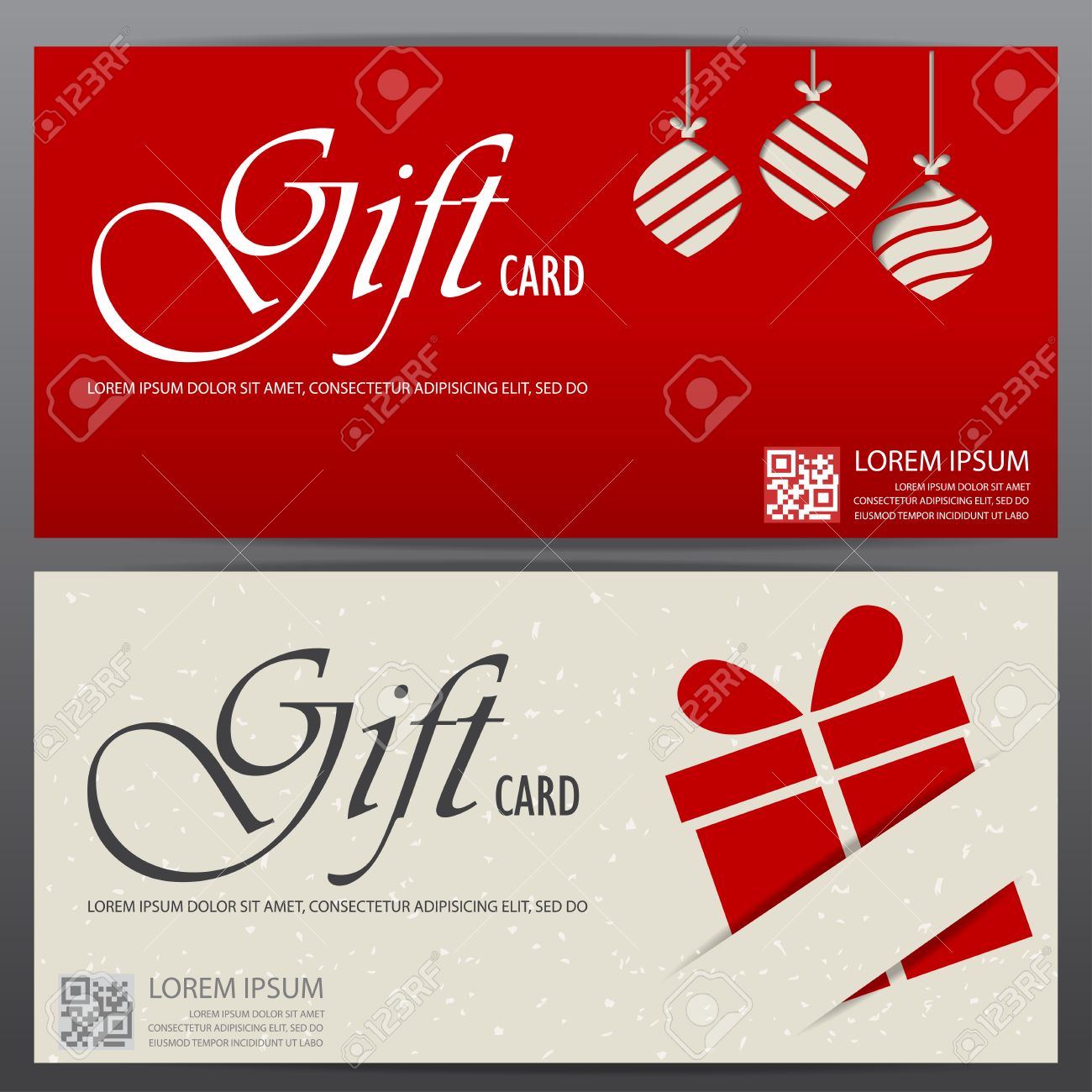 christmas and new year gift voucher certificate coupon template