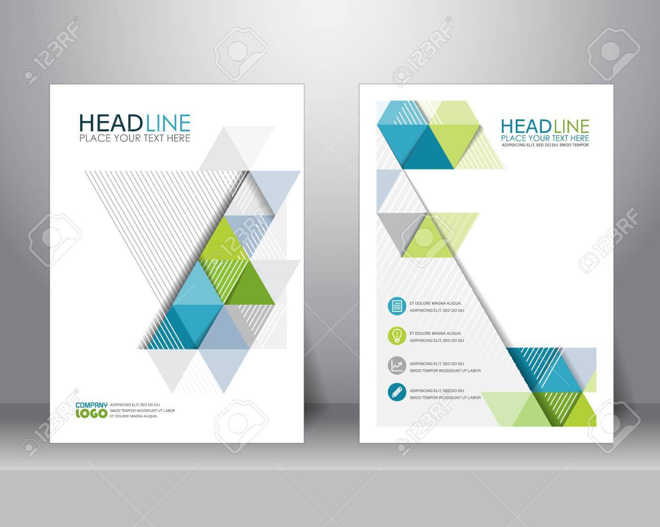 astratto business brochure modello di layout di progettazione in