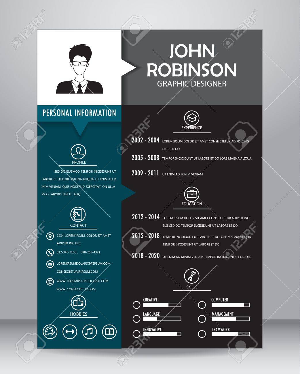 job resume or cv template layout template in a4 size royalty free cv template layouts