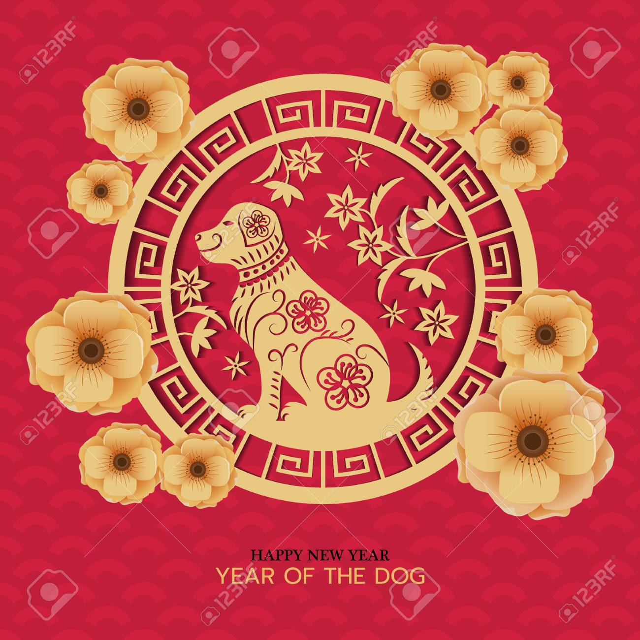 year of the dog, Chinese new year celebration artwork, can be use for greeting and invitation card. background , backdrop. vector illustration - 87062969 year of the dog, Chinese new year celebration artwork, can be use for greeting and invitation card. background , backdrop. vector illustration - 87062969