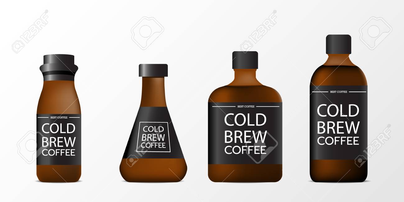 Download 3d Blank Cold Brew Coffee Bottle Realistic Set Isolated On White Royalty Free Cliparts Vectors And Stock Illustration Image 87771007