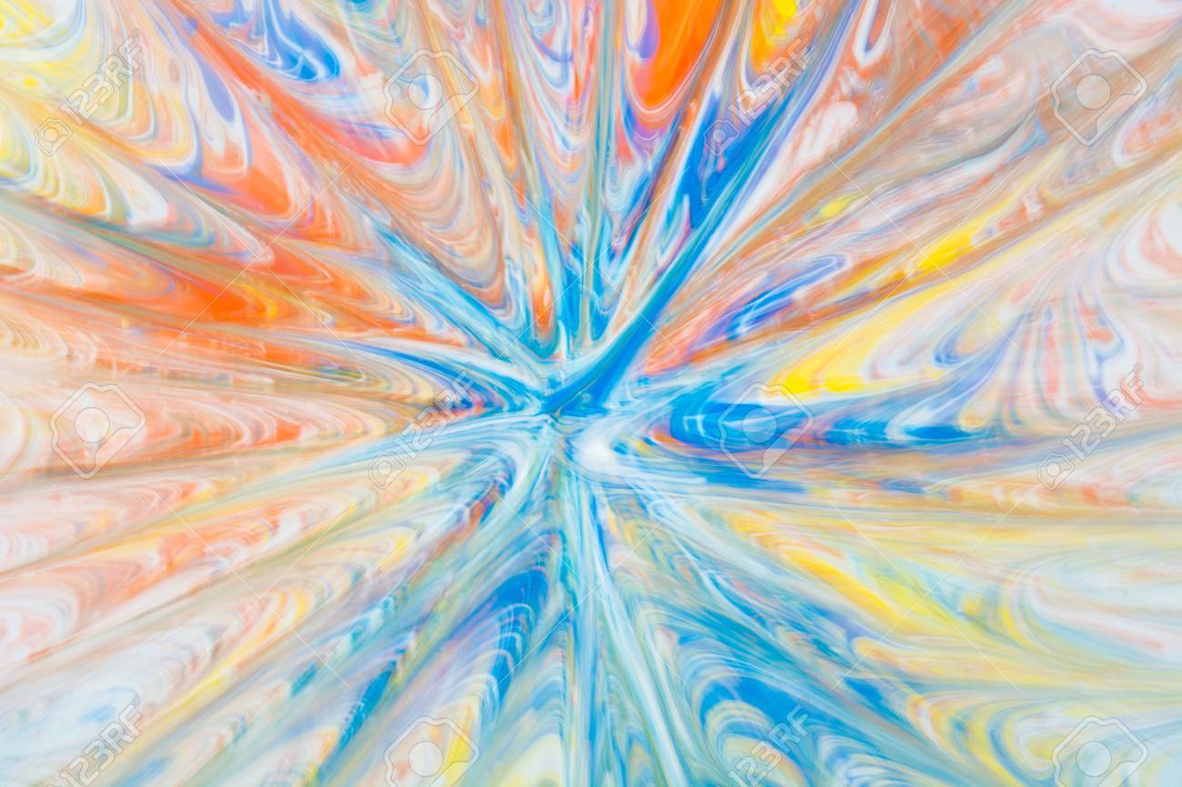 抽象的なテクスチャ 色の絵の具で作成されたパターンのイラスト デフォーカス アートの抽象的な背景 の写真素材 画像素材 Image