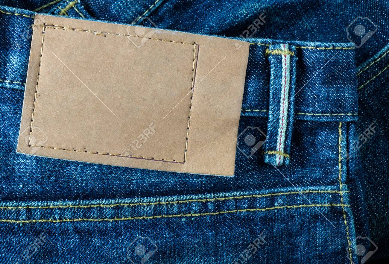 jeans with tag on back pocket