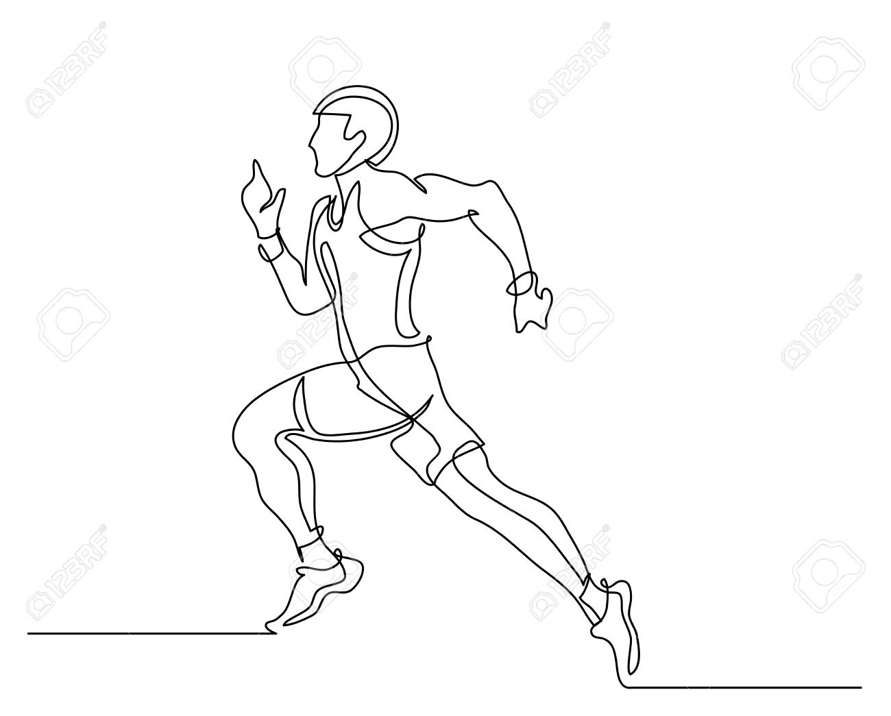 running sport drawing