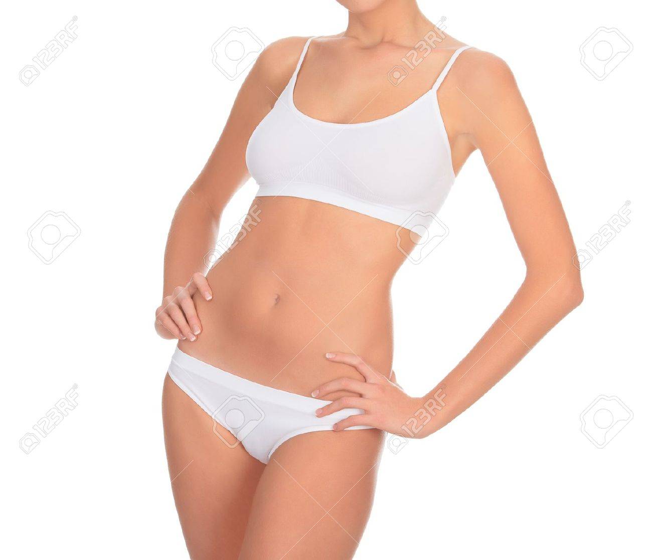 白い下着の白い背景で隔離の美しい女性の身体 の写真素材 画像素材 Image 白い下着の白い背景で隔離の美しい女性の身体 の写真素材 画像素材 Image