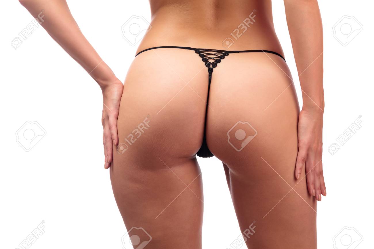 Perfect Female Bum, Isolated On White 