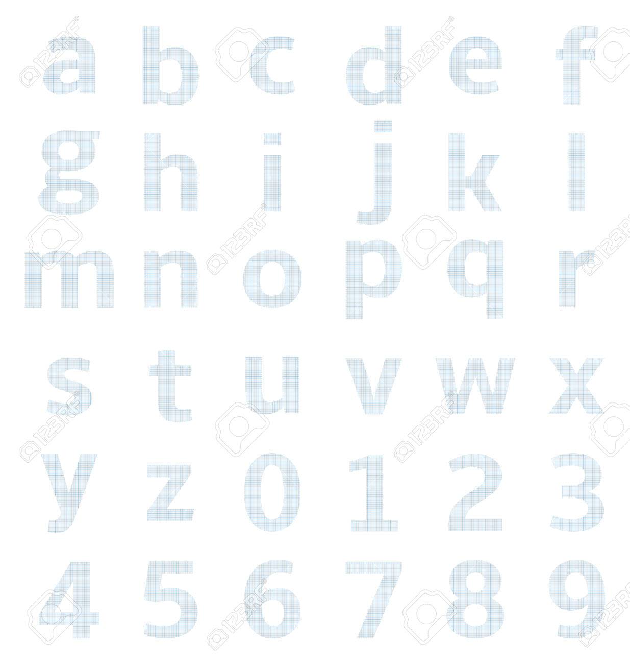 lowercase alphabet with graph paper royalty free cliparts vectors alphabets on graph paper