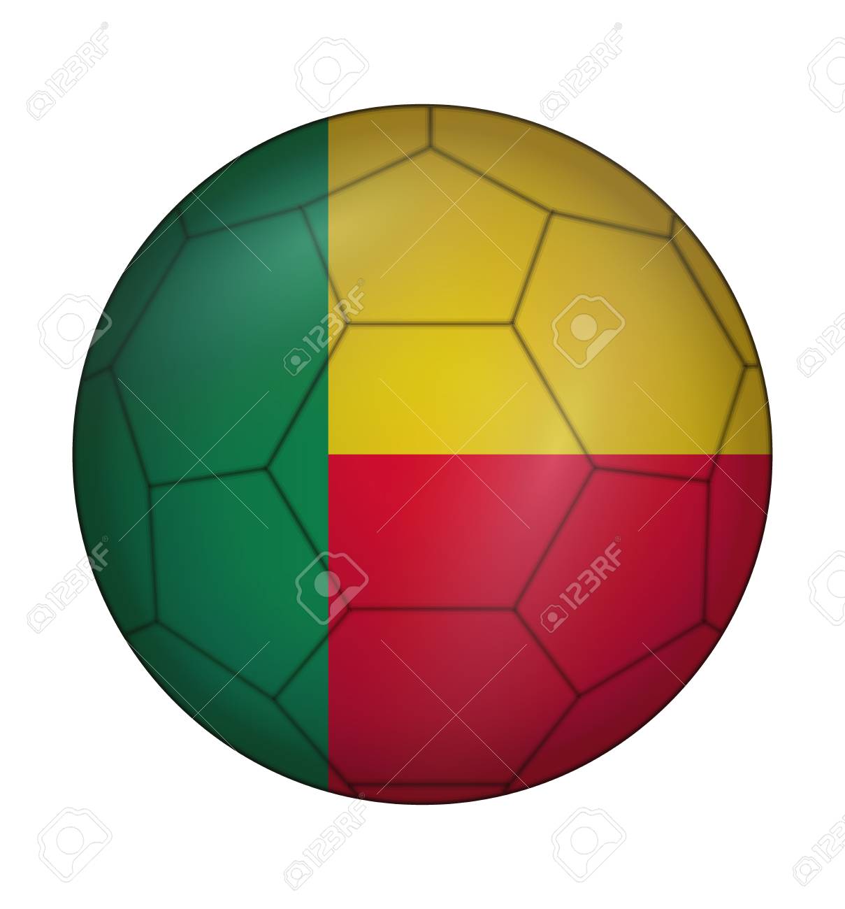 Disegno Della Bandiera Pallone Da Calcio Del Benin