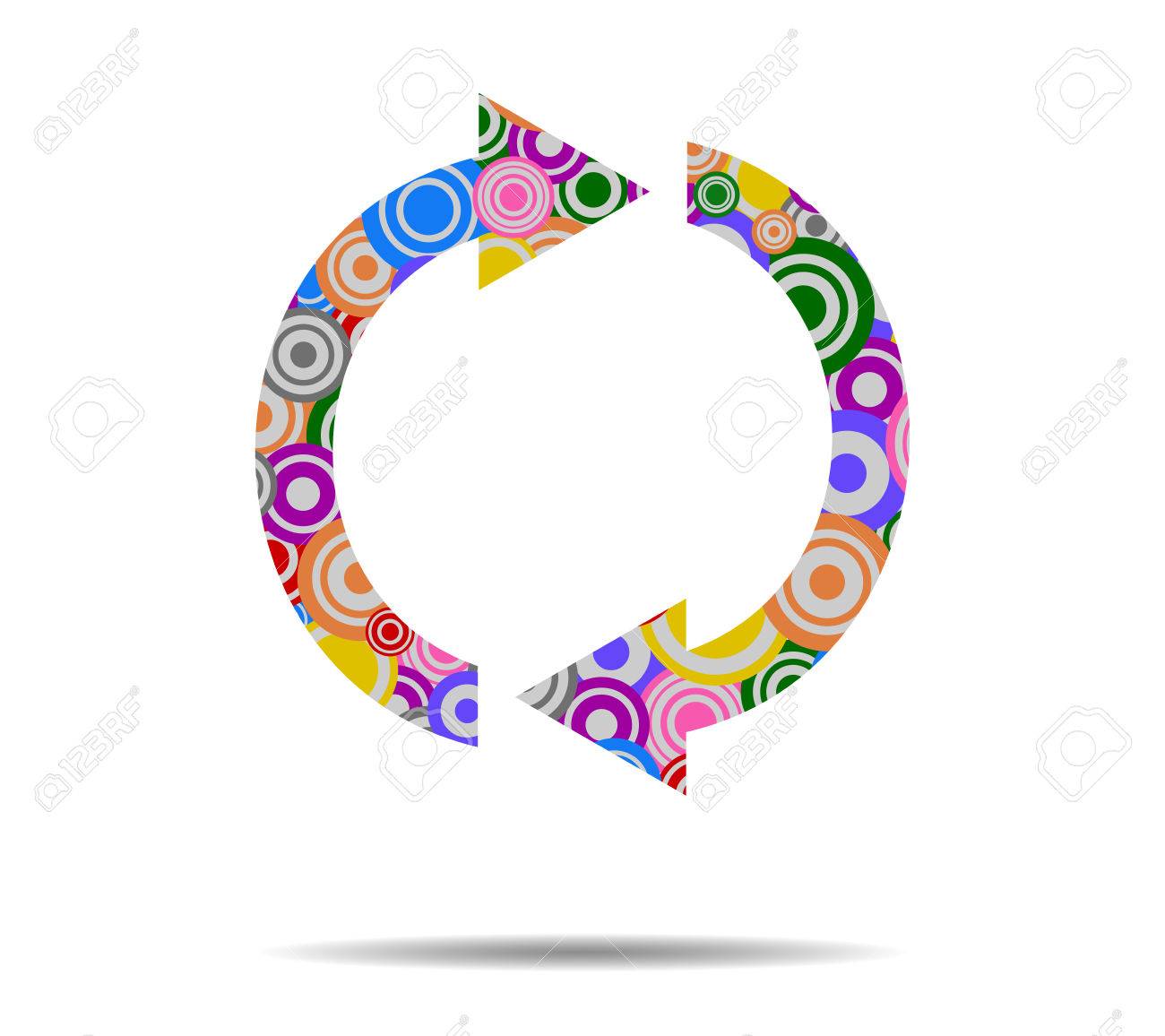 double arrow circles icon vector royalty free cliparts vectors and arrow circles