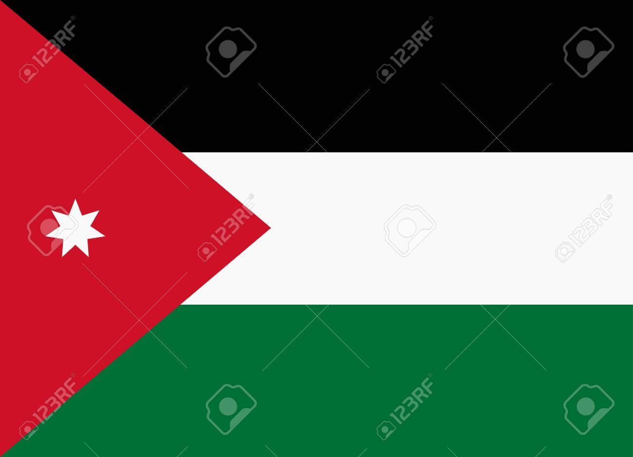 flag of jordan royalty free cliparts vectors and stock