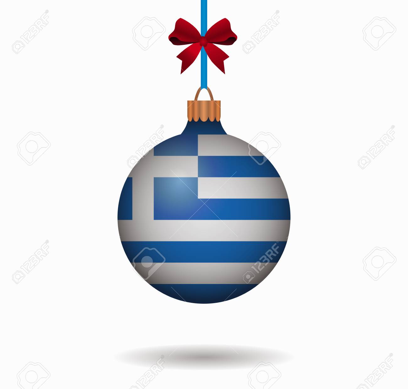 Boule De Noël Isolé Grèce