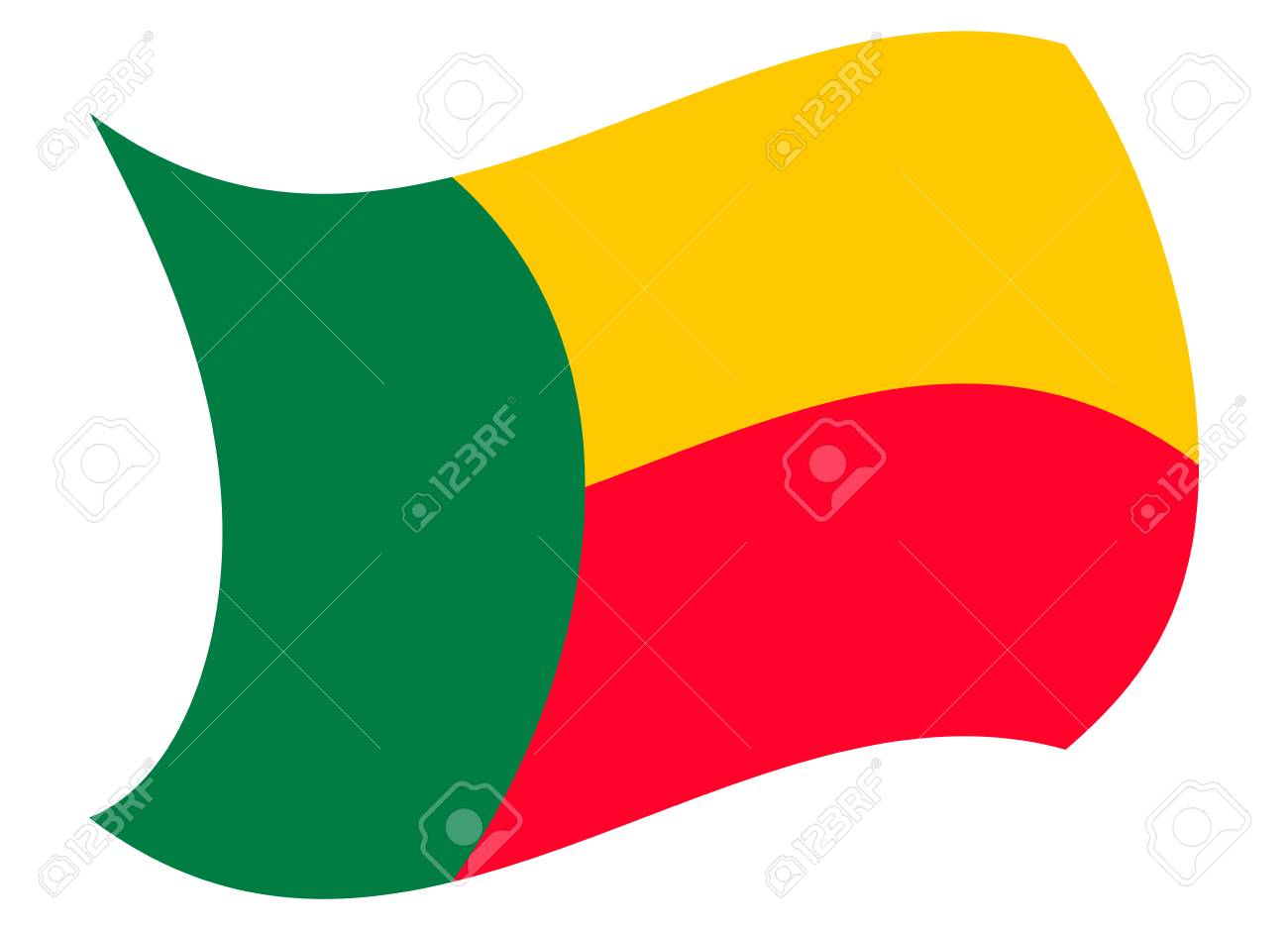 benin flag moved by