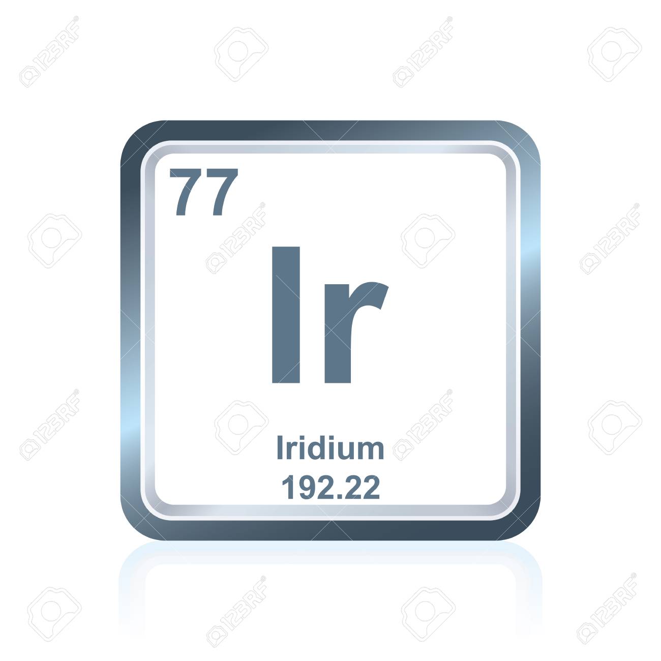Symbol Des Chemischen Elements Iridium Aus Dem Periodensystem Der