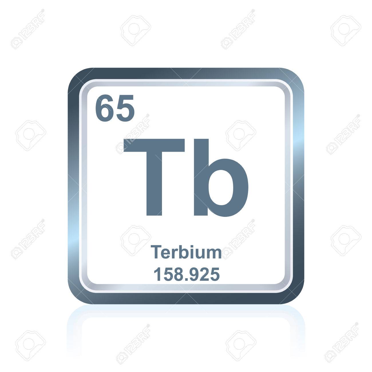 Symbol Periodic element Table.. terbium as seen the on of chemical