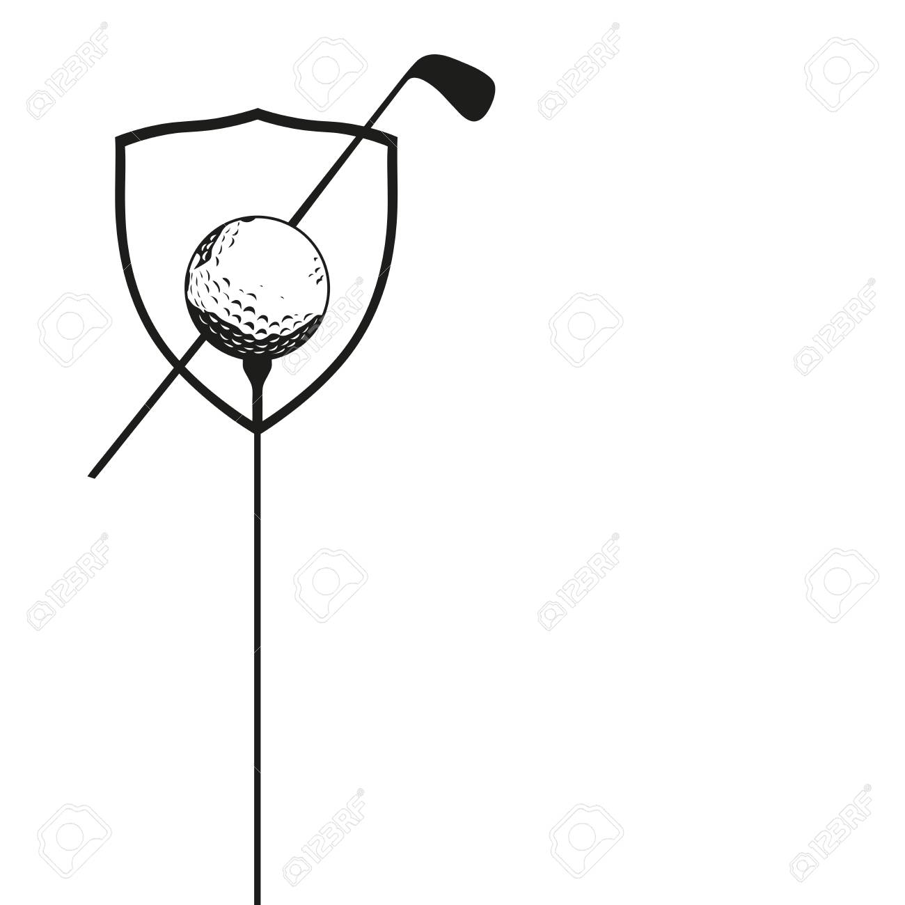 ゴルフコンペのイラスト ポスター のイラスト素材 ベクタ Image